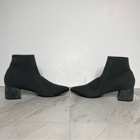 Eileen Fisher Honey Gray Knit Stretch Bootie 8 1/2 - Picture 5 of 14